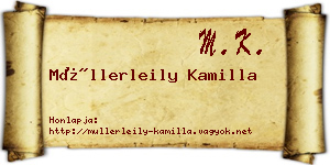 Müllerleily Kamilla névjegykártya